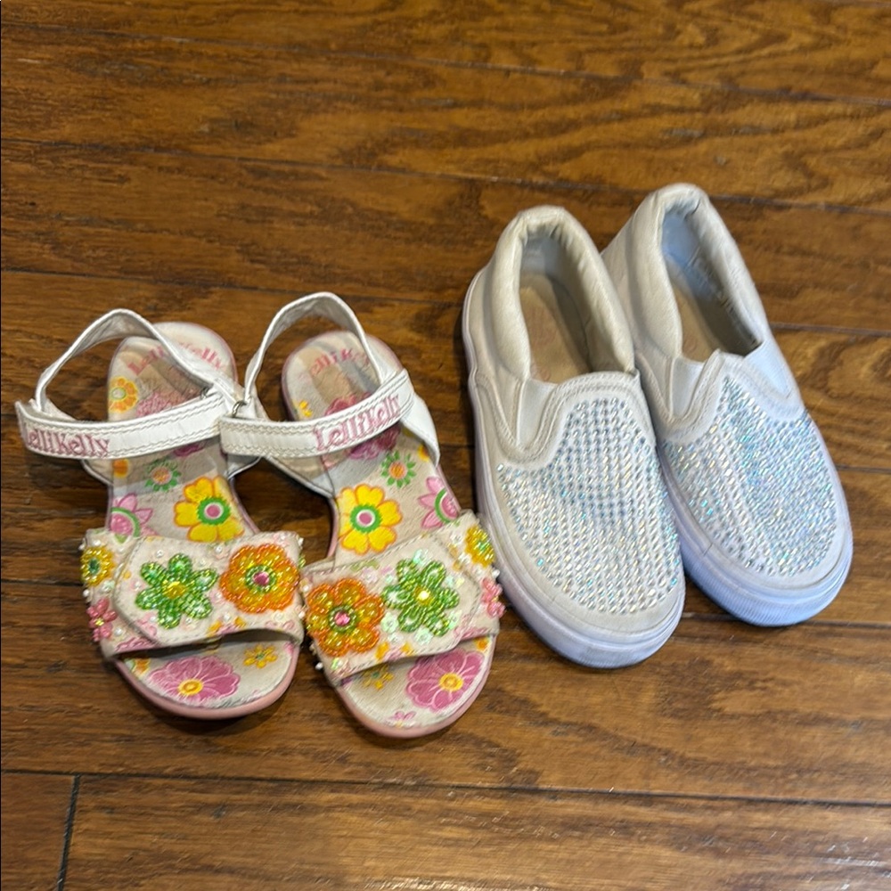 Lelli Kelly Floral Sandals and Sparkly Slip-On Shoes